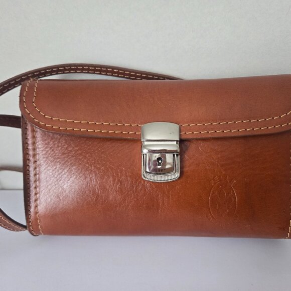 Vintage VERA PELLE Italian Leather Cross Body Handbag - Picture 8 of 9
